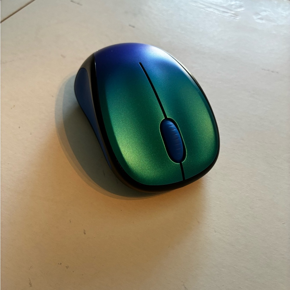 Logitech Blue and Green Wireless Mouse